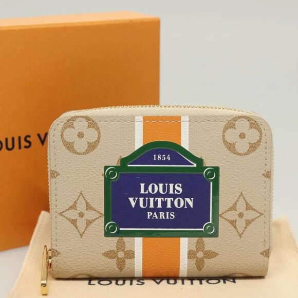 LOUIS VUITTON Monogram Monopanam Zippy Coin Purse Beige M82691 LV Auth 115227M - Picture 15 of 16